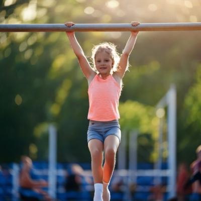 Hanging on suspended bar